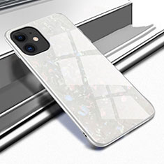 Apple iPhone 11用ハイブリットバンパーケース プラスチック 鏡面 カバー T05 アップル ホワイト