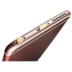 Apple iPhone 11用アンチ ダスト プラグ キャップ ストッパー Lightning USB J02 アップル ゴールド