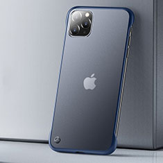 Apple iPhone 11 Pro用極薄ケース クリア透明 プラスチック 質感もマットU01 アップル ネイビー