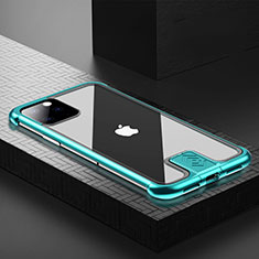 Apple iPhone 11 Pro用ケース 高級感 手触り良い アルミメタル 製の金属製 360度 フルカバーバンパー 鏡面 カバー アップル グリーン