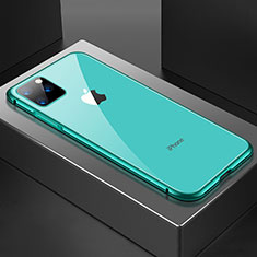 Apple iPhone 11 Pro用ケース 高級感 手触り良い アルミメタル 製の金属製 360度 フルカバーバンパー 鏡面 カバー M04 アップル グリーン