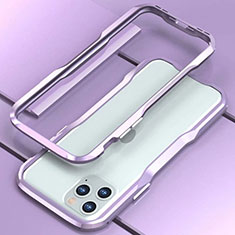 Apple iPhone 11 Pro用ケース 高級感 手触り良い アルミメタル 製の金属製 バンパー カバー アップル パープル