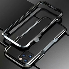 Apple iPhone 11 Pro用ケース 高級感 手触り良い アルミメタル 製の金属製 バンパー カバー アップル ブラック