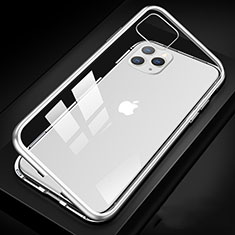 Apple iPhone 11 Pro用ケース 高級感 手触り良い アルミメタル 製の金属製 360度 フルカバーバンパー 鏡面 カバー T09 アップル ホワイト