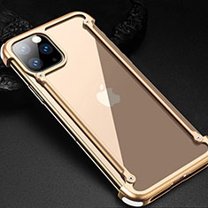 Apple iPhone 11 Pro用ケース 高級感 手触り良い アルミメタル 製の金属製 バンパー カバー T02 アップル ゴールド