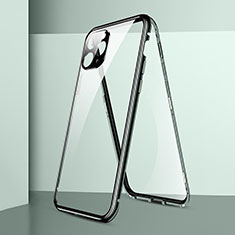 Apple iPhone 11 Pro用ケース 高級感 手触り良い アルミメタル 製の金属製 360度 フルカバーバンパー 鏡面 カバー T05 アップル グリーン
