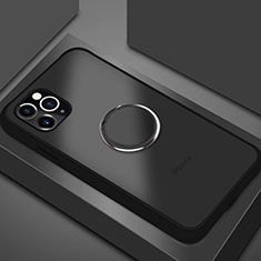 Apple iPhone 11 Pro用ハイブリットバンパーケース プラスチック アンド指輪 マグネット式 R05 アップル ブラック