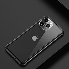 Apple iPhone 11 Pro用ケース 高級感 手触り良い アルミメタル 製の金属製 バンパー カバー T01 アップル ブラック