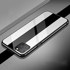Apple iPhone 11 Pro用ケース 高級感 手触り良い アルミメタル 製の金属製 360度 フルカバーバンパー 鏡面 カバー T08 アップル ホワイト