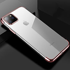 Apple iPhone 11 Pro用極薄ソフトケース シリコンケース 耐衝撃 全面保護 クリア透明 S03 アップル ローズゴールド