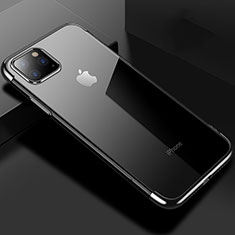 Apple iPhone 11 Pro用極薄ソフトケース シリコンケース 耐衝撃 全面保護 クリア透明 S03 アップル ブラック