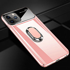 Apple iPhone 11 Pro用ハードケース プラスチック 質感もマット アンド指輪 マグネット式 P02 アップル ピンク