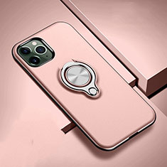 Apple iPhone 11 Pro用ハイブリットバンパーケース プラスチック アンド指輪 マグネット式 R04 アップル ローズゴールド