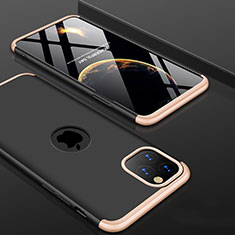 Apple iPhone 11 Pro用ハードケース プラスチック 質感もマット 前面と背面 360度 フルカバー P01 アップル ゴールド・ブラック