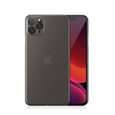 Apple iPhone 11 Pro Max用極薄ケース クリア透明 プラスチック 質感もマットU03 アップル グレー