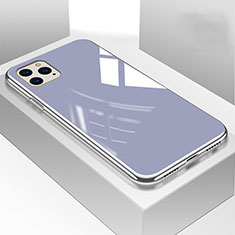 Apple iPhone 11 Pro Max用ハイブリットバンパーケース プラスチック 鏡面 カバー M01 アップル ネイビー