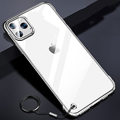 Apple iPhone 11 Pro Max用ハードカバー クリスタル クリア透明 S01 アップル シルバー