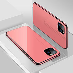 Apple iPhone 11 Pro Max用ケース 高級感 手触り良い アルミメタル 製の金属製 カバー T02 アップル ピンク