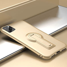 Apple iPhone 11 Pro Max用ハイブリットバンパーケース スタンド プラスチック 兼シリコーン カバー R01 アップル ゴールド