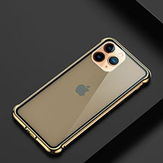 Apple iPhone 11 Pro Max用ケース 高級感 手触り良い アルミメタル 製の金属製 バンパー カバー T01 アップル ゴールド