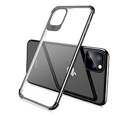 Apple iPhone 11 Pro Max用極薄ソフトケース シリコンケース 耐衝撃 全面保護 クリア透明 S02 アップル ブラック