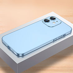 Apple iPhone 12用ハードケース プラスチック 質感もマット カバー QC1 アップル ブルー