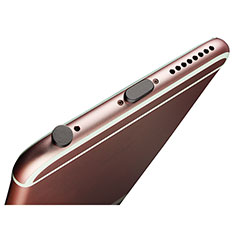 Apple iPhone 12用アンチ ダスト プラグ キャップ ストッパー Lightning USB J02 アップル ブラック