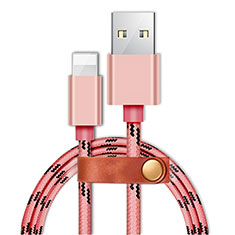 Apple iPhone 12 Max用USBケーブル 充電ケーブル L05 アップル ピンク