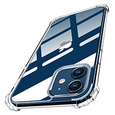 Apple iPhone 12 Mini用極薄ソフトケース シリコンケース 耐衝撃 全面保護 クリア透明 T05 アップル クリア