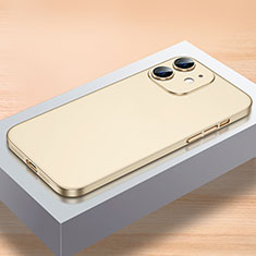Apple iPhone 12 Mini用ハードケース プラスチック 質感もマット カバー QC1 アップル ゴールド