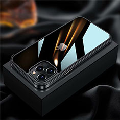 Apple iPhone 12 Pro用ケース 高級感 手触り良い アルミメタル 製の金属製 バンパー カバー アップル ブラック