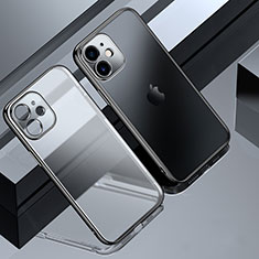 Apple iPhone 12 Pro用極薄ソフトケース シリコンケース 耐衝撃 全面保護 クリア透明 S01 アップル ブラック