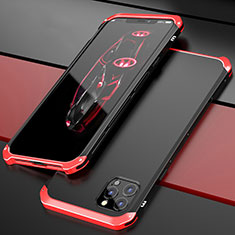 Apple iPhone 12 Pro用ケース 高級感 手触り良い アルミメタル 製の金属製 カバー T02 アップル レッド・ブラック