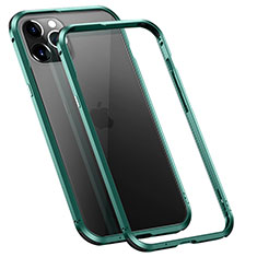 Apple iPhone 12 Pro用ケース 高級感 手触り良い アルミメタル 製の金属製 バンパー カバー T02 アップル グリーン