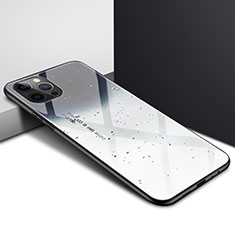 Apple iPhone 12 Pro用ハイブリットバンパーケース クリア透明 プラスチック 鏡面 カバー N01 アップル グレー