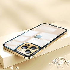 Apple iPhone 12 Pro用ケース 高級感 手触り良い メタル兼プラスチック バンパー QC2 アップル パープル