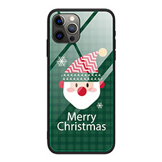 Apple iPhone 12 Pro Max用ハイブリットバンパーケース プラスチック パターン 鏡面 カバー クリスマス アップル マルチカラー