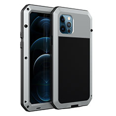 Apple iPhone 12 Pro Max用ケース 高級感 手触り良い アルミメタル 製の金属製 カバー N01 アップル シルバー