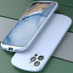 Apple iPhone 12 Pro Max用360度 フルカバー極薄ソフトケース シリコンケース 耐衝撃 全面保護 バンパー N01 アップル ラベンダー