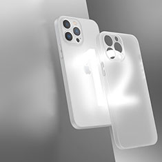 Apple iPhone 12 Pro Max用ハイブリットバンパーケース クリア透明 プラスチック カバー WT1 アップル ホワイト