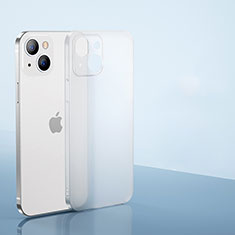 Apple iPhone 13用極薄ケース クリア透明 プラスチック 質感もマットU01 アップル ホワイト