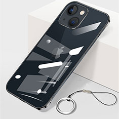 Apple iPhone 13用ハードカバー クリスタル クリア透明 H09 アップル ブラック