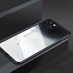 Apple iPhone 13用ハイブリットバンパーケース プラスチック 鏡面 カバー M02 アップル グレー