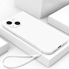 Apple iPhone 13用ハイブリットバンパーケース プラスチック 鏡面 カバー M03 アップル ホワイト