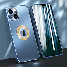 Apple iPhone 13用ケース 高級感 手触り良い アルミメタル 製の金属製 カバー M08 アップル ネイビー
