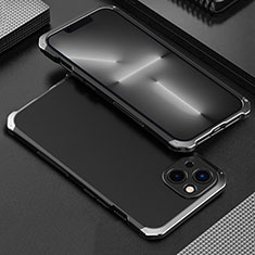 Apple iPhone 13用360度 フルカバー ケース 高級感 手触り良い アルミメタル 製の金属製 アップル シルバー・ブラック