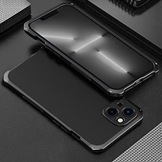 Apple iPhone 13用360度 フルカバー ケース 高級感 手触り良い アルミメタル 製の金属製 アップル ブラック