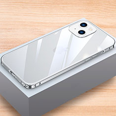 Apple iPhone 13用ケース 高級感 手触り良い アルミメタル 製の金属製 バンパー カバー LK1 アップル シルバー