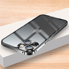 Apple iPhone 13用ケース 高級感 手触り良い メタル兼プラスチック バンパー LK2 アップル ブラック
