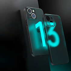 Apple iPhone 13用ハイブリットバンパーケース クリア透明 プラスチック カバー WT1 アップル ブラック